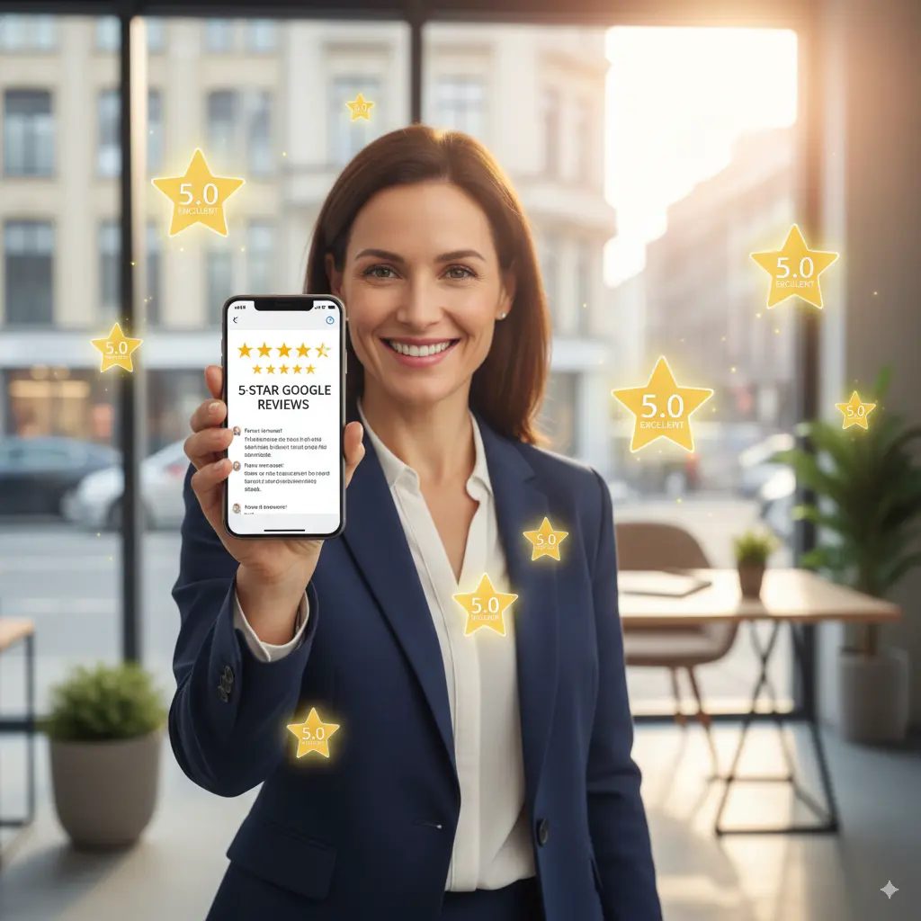 Infographic showing how customer reviews boost business revenue by 82 percent