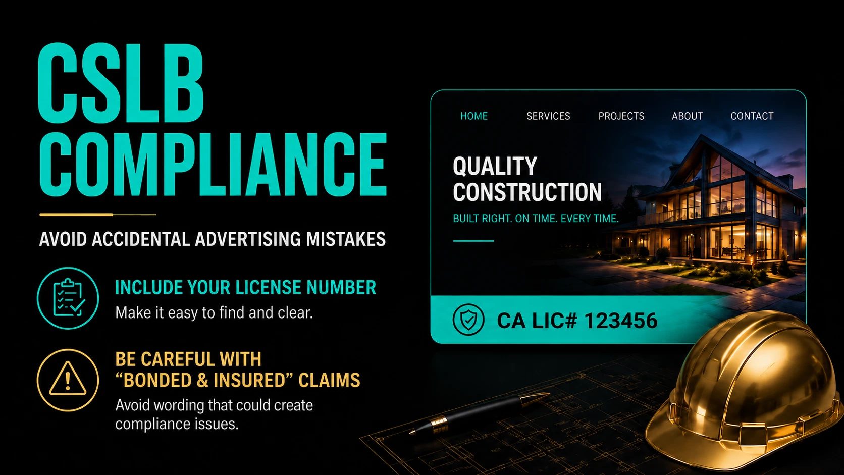 California contractor reviewing CSLB advertising compliance rules for their business