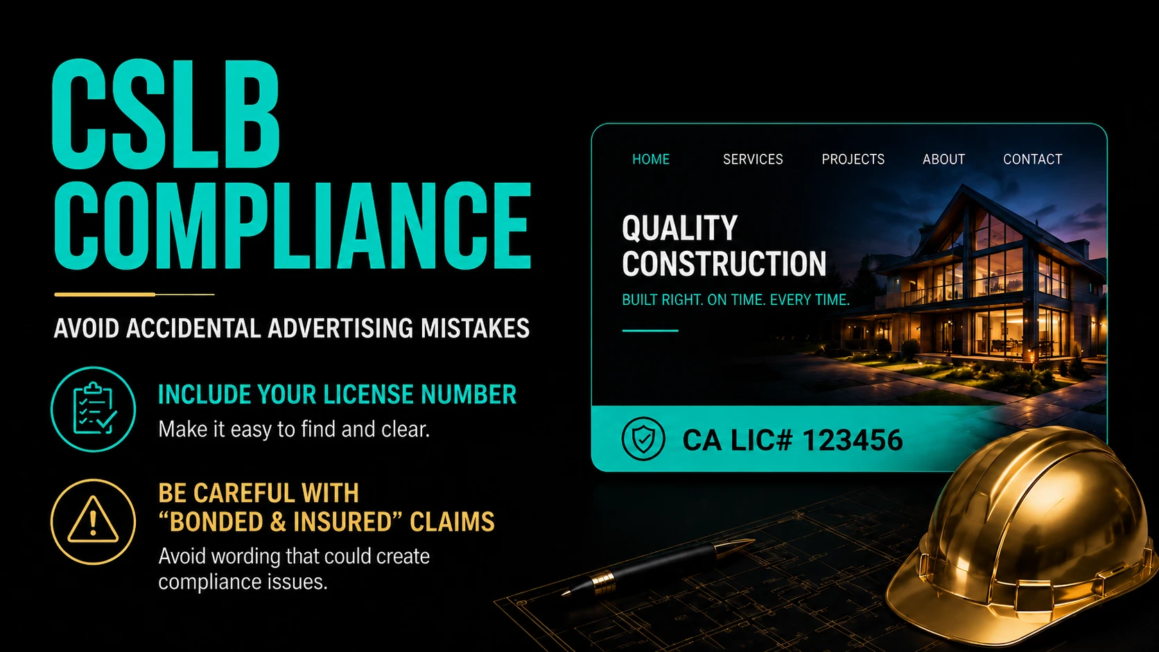 California contractor reviewing CSLB advertising compliance rules for their business